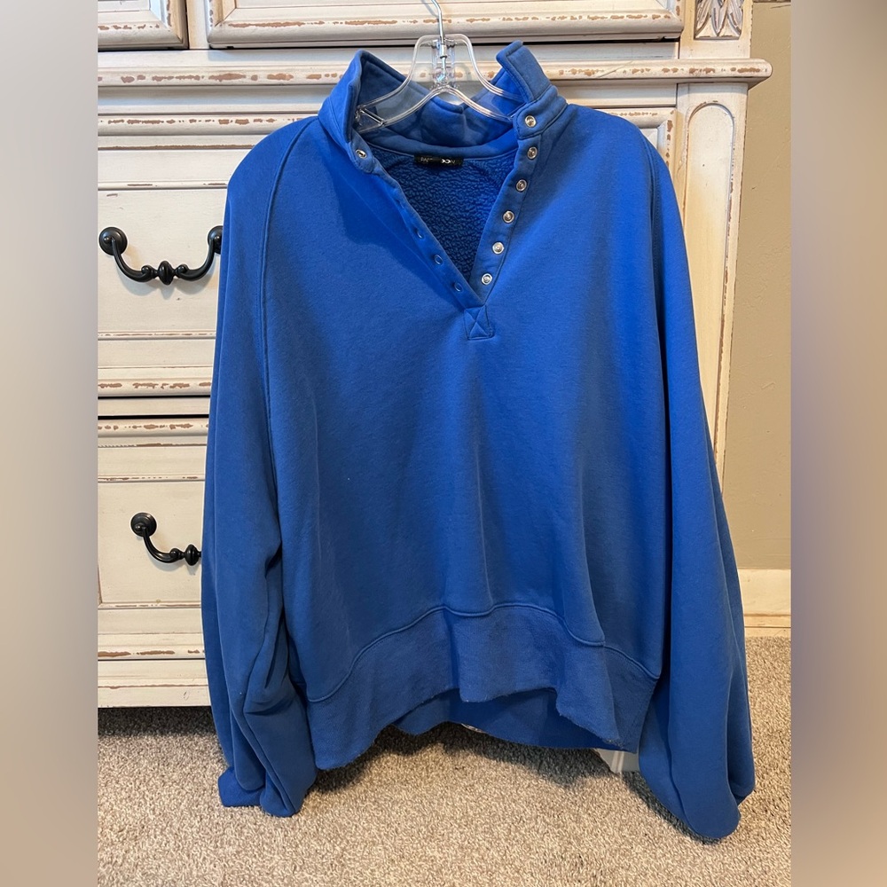 Shop Stevie Blue District Pullover Sweatshirt
